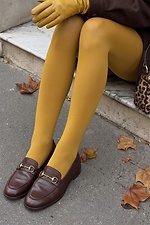 Senfgelbe Mikrofaserstrumpfhose M-SOCKS 2040382 Foto №3