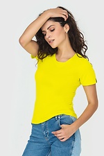 Базовая хлопковая футболка ILANA неонового цвета Garne 3040382 фото №2