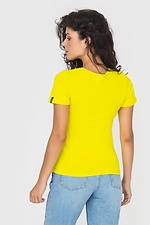 Базовая хлопковая футболка ILANA неонового цвета Garne 3040382 фото №3