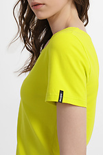 Bawełniany T-shirt ILANA basic w neonowym jasno zielonym kolorze Garne 3040382 zdjęcie №8