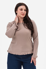 Rüschen-Langarmshirt in Beige Garne 3043382 Foto №1