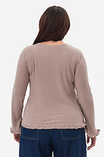 Rüschen-Langarmshirt in Beige Garne 3043382 Foto №2