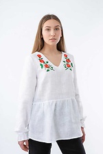 Women's embroidered blouse with flounces and wide long sleeves Cornett-VOL 2012383 photo №1