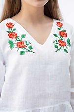 Damska bluzka haftowana z falbankami i szerokimi długimi rękawami Cornett-VOL 2012383 zdjęcie №2