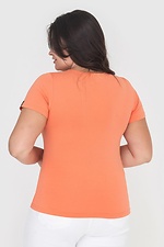 Базовая хлопковая футболка ILANA оранжевого цвета Garne 3040383 фото №4