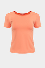 Базовая хлопковая футболка ILANA оранжевого цвета Garne 3040383 фото №10