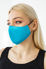 Атласная маска для лица ATLAS голубого цвета Garne 3500383 фото №1