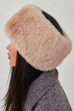 Beige fur headband Garne 4496383 photo №2