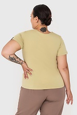 Bawełniany t-shirt basic firmy ILANA w kolorze zielonym Garne 3040384 zdjęcie №4