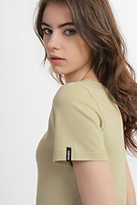 Basic-T-Shirt aus grüner ILANA-Baumwolle Garne 3040384 Foto №8