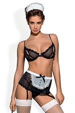 Erotic maid costume made of sheer mesh and lace Obsessive 4025384 photo №1
