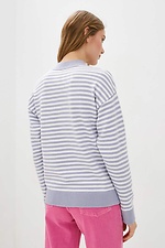 Knitted jumper with stripe pattern and decorative heart  4038384 photo №3