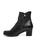 Demi-season leather black boots with buckle heels  4205384 photo №2