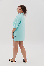 Домашнее платье-футболка oversize бирюзового цвета с принтом Garne 3041385 фото №4