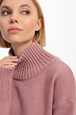 Knitted oversized sweater with a high neck  4038385 photo №3