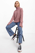 Knitted oversized sweater with a high neck  4038385 photo №4