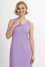 Liliowa letnia sukienka-koszula BYANKA wykonana z teksturowanej dzianiny Garne 3040386 zdjęcie №2