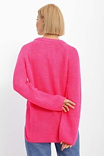 Ciepły sweter typu oversize wykonany z różowej mieszanki wełny  4038386 zdjęcie №3