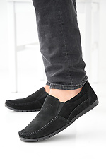 Men's moccasins suede spring-autumn black  2505387 photo №1