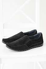 Men's moccasins suede spring-autumn black  2505387 photo №3