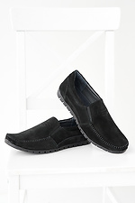 Men's moccasins suede spring-autumn black  2505387 photo №4