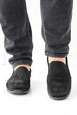 Men's moccasins suede spring-autumn black  2505387 photo №5