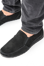 Men's moccasins suede spring-autumn black  2505387 photo №7