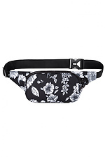 Black Fanny Pack with White Floral Print GARD 8011387 photo №1