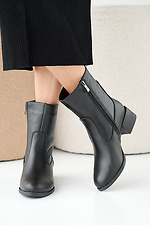 Women's winter black leather boots  2505388 photo №3