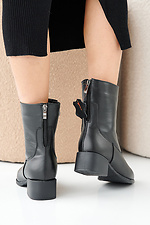 Women's winter black leather boots  2505388 photo №4
