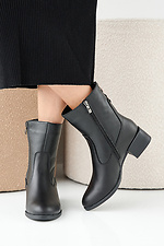 Women's winter black leather boots  2505388 photo №5