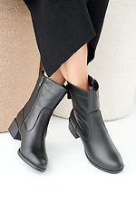 Women's winter black leather boots  2505388 photo №8