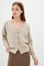 Short buttoned cardigan in soft wool  4038388 photo №1