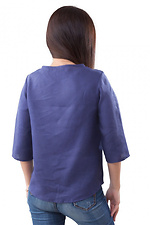 Women's linen blouse with wraparound embroidered shirt and elbow-length sleeves Cornett-VOL 2012390 photo №3