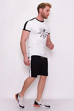 Men's T-shirt and shorts set Palm White with black Teamv 8034390 photo №3