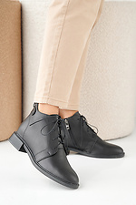 Women's spring-autumn black leather boots  2505391 photo №2