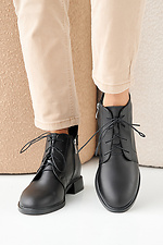 Women's spring-autumn black leather boots  2505391 photo №3
