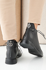 Women's spring-autumn black leather boots  2505391 photo №4