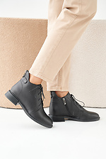 Women's spring-autumn black leather boots  2505391 photo №5