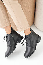 Women's spring-autumn black leather boots  2505391 photo №7