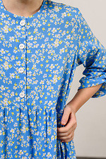 Штапельное летнее платье на девочку с рукавами и планкой на пуговицах Garne 3035391 фото №5