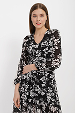 Короткое шифоновое платье NAOMI с корсетом и пышными рукавами на манжетах Garne 3040391 фото №2