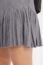 Полушерстяная вязаная юбка плиссе на кокетке  4038391 фото №3