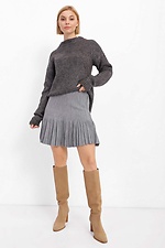 Wool-blend knitted pleated skirt with yoke  4038391 photo №4