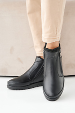 Women's winter black leather boots  2505392 photo №2