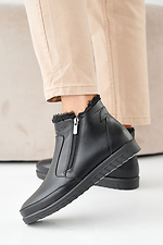 Women's winter black leather boots  2505392 photo №3