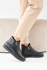 Women's winter black leather boots  2505392 photo №5