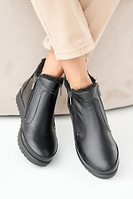 Women's winter black leather boots  2505392 photo №8