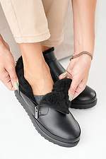 Women's winter black leather boots  2505392 photo №9
