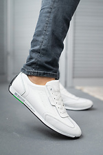 White leather sneakers for the city  8018392 photo №1
